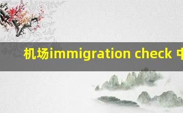 机场immigration check 中文